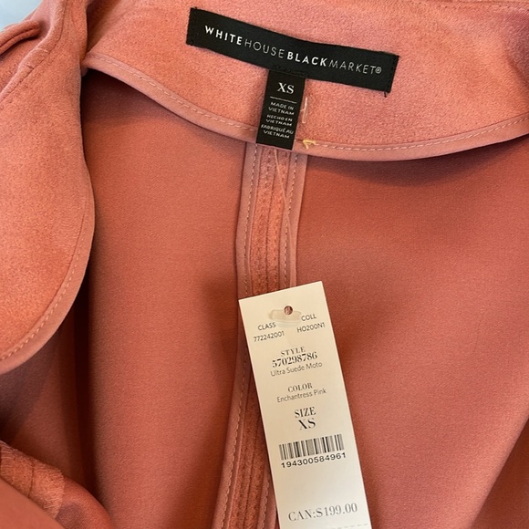 WHBM FAUX SUEDE MOTO JACKET - Picture 12 of 13